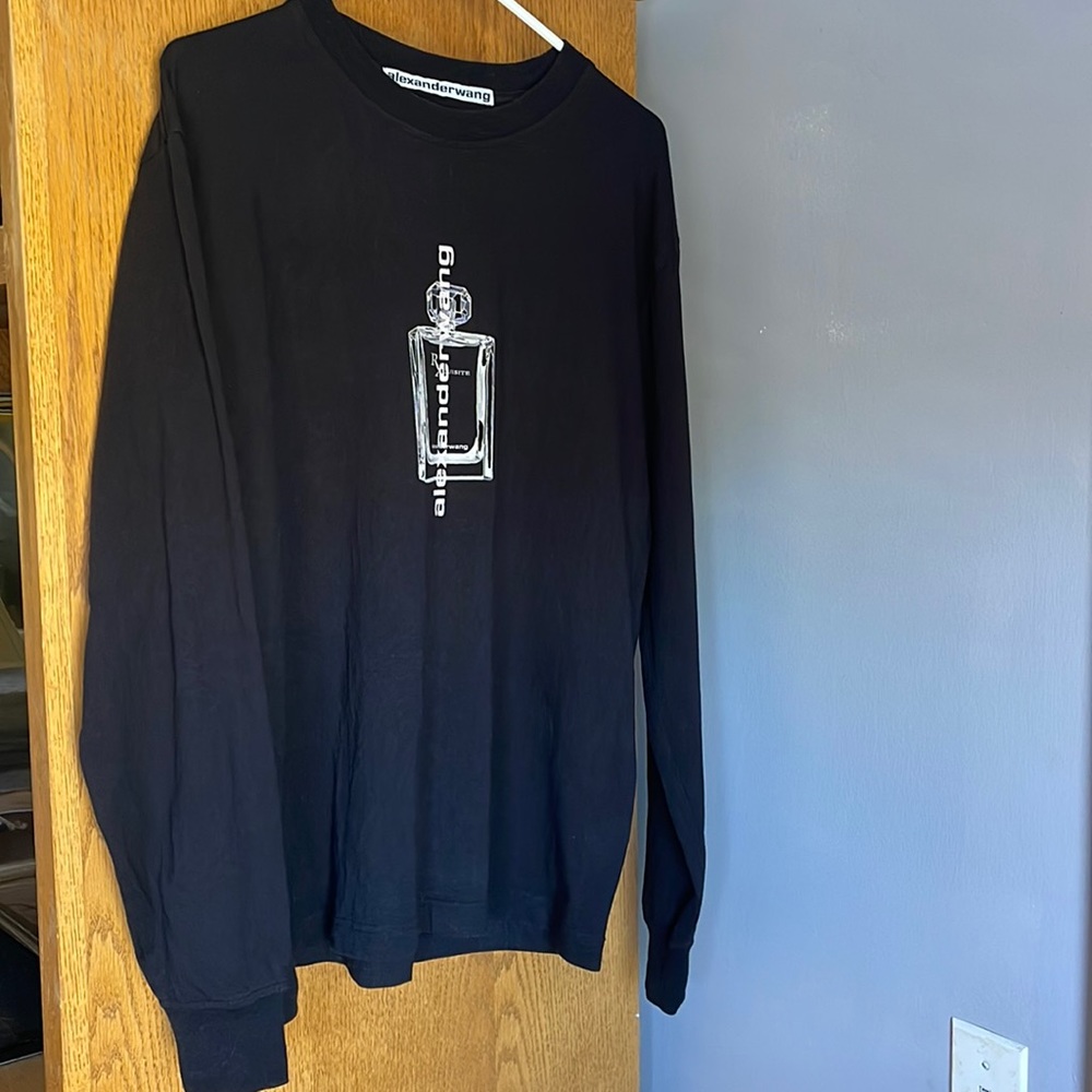 Alexander Wang Men’s Long Sleeve black logo shirt - Large